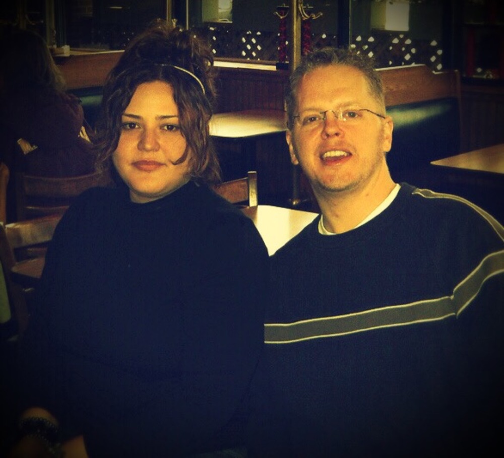 Faye and Jim on a dinner date in the mid-2000s