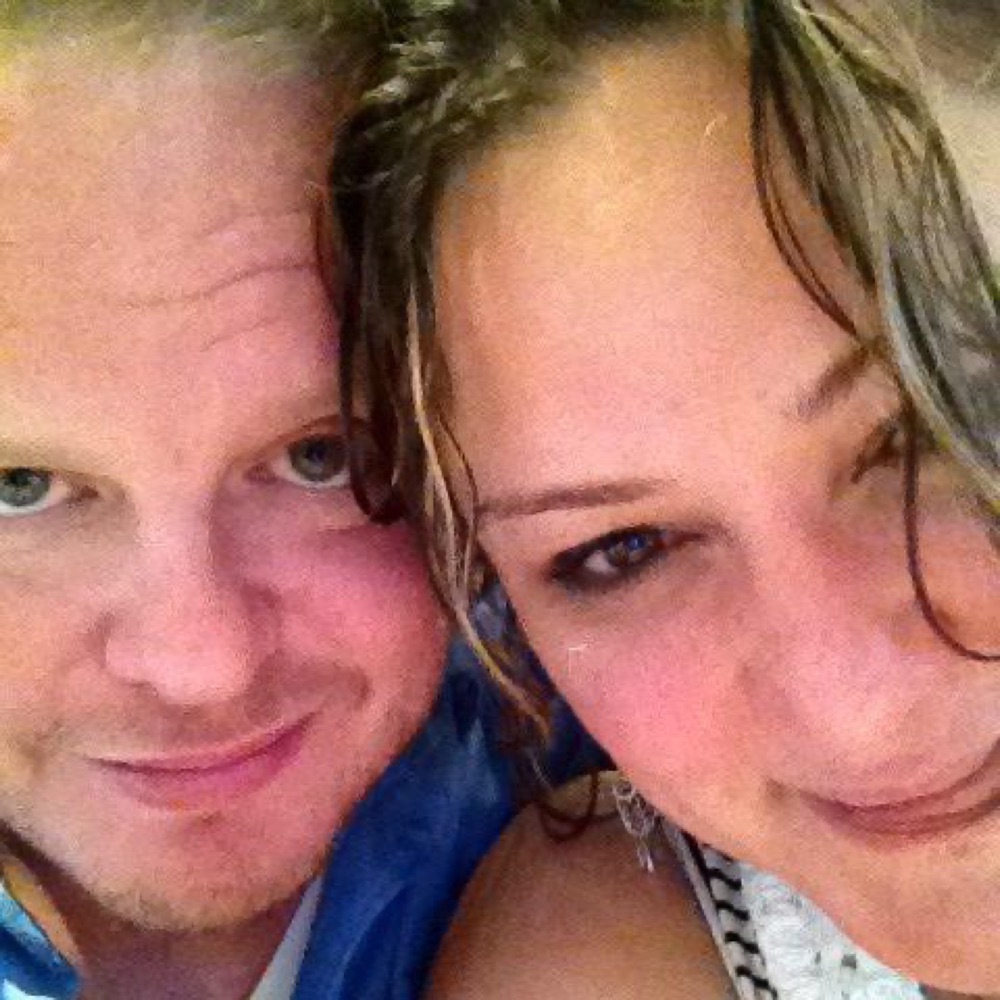 Close-up selfie of Faye and Jim