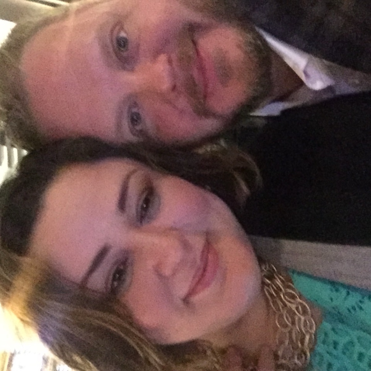 Faye and Jim taking a selfie on New Year's Eve 2015