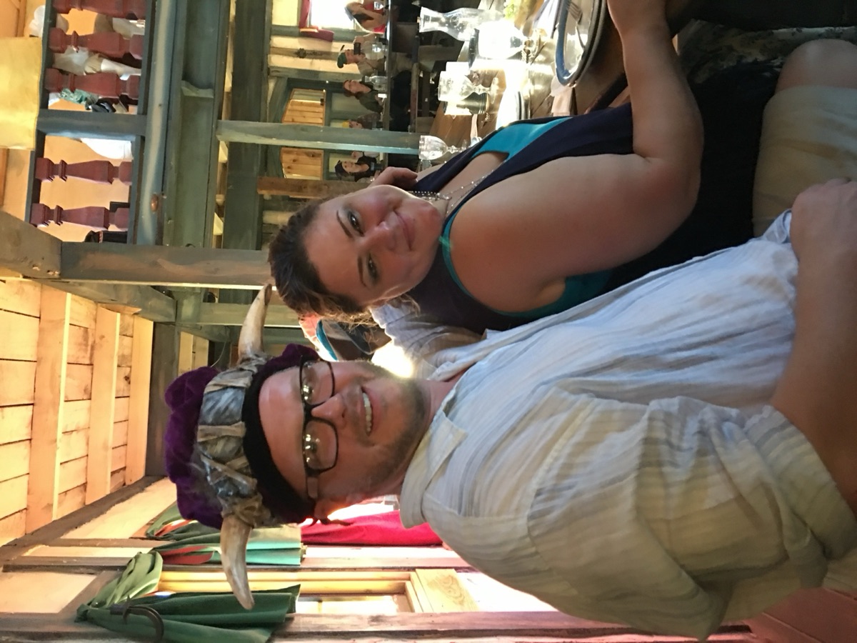 Faye and Jim at the Renaissance Festival on their 17th anniversary