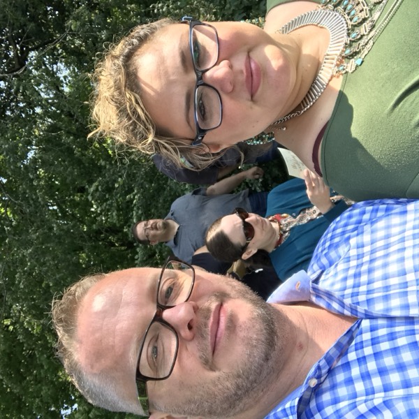 Faye and Jim at an outdoor party in Maple Plain